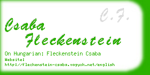 csaba fleckenstein business card